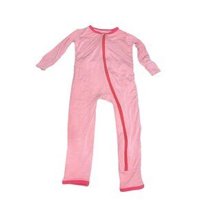 KICKEE PANTS Baby Girl 18-24 Months Coverall Strawberry Pink with Dog